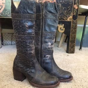 BedStu Granada Woven leather boots size 6